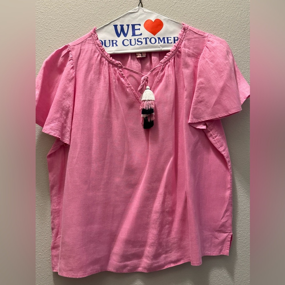 Worn once Dry Cleaned Linen Blouse